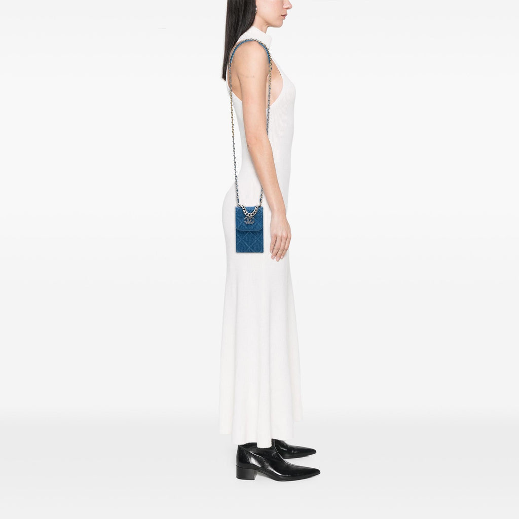 Chanel Denim 19 Phone Holder with Chain