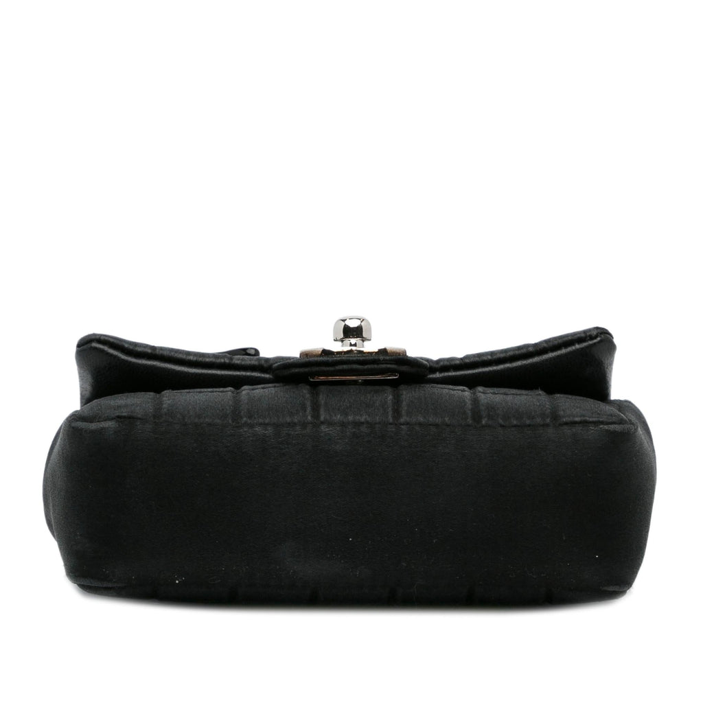 Chanel Extra Mini Satin Choco Bar Charms Flap Bag (SHG-KPSO4I)