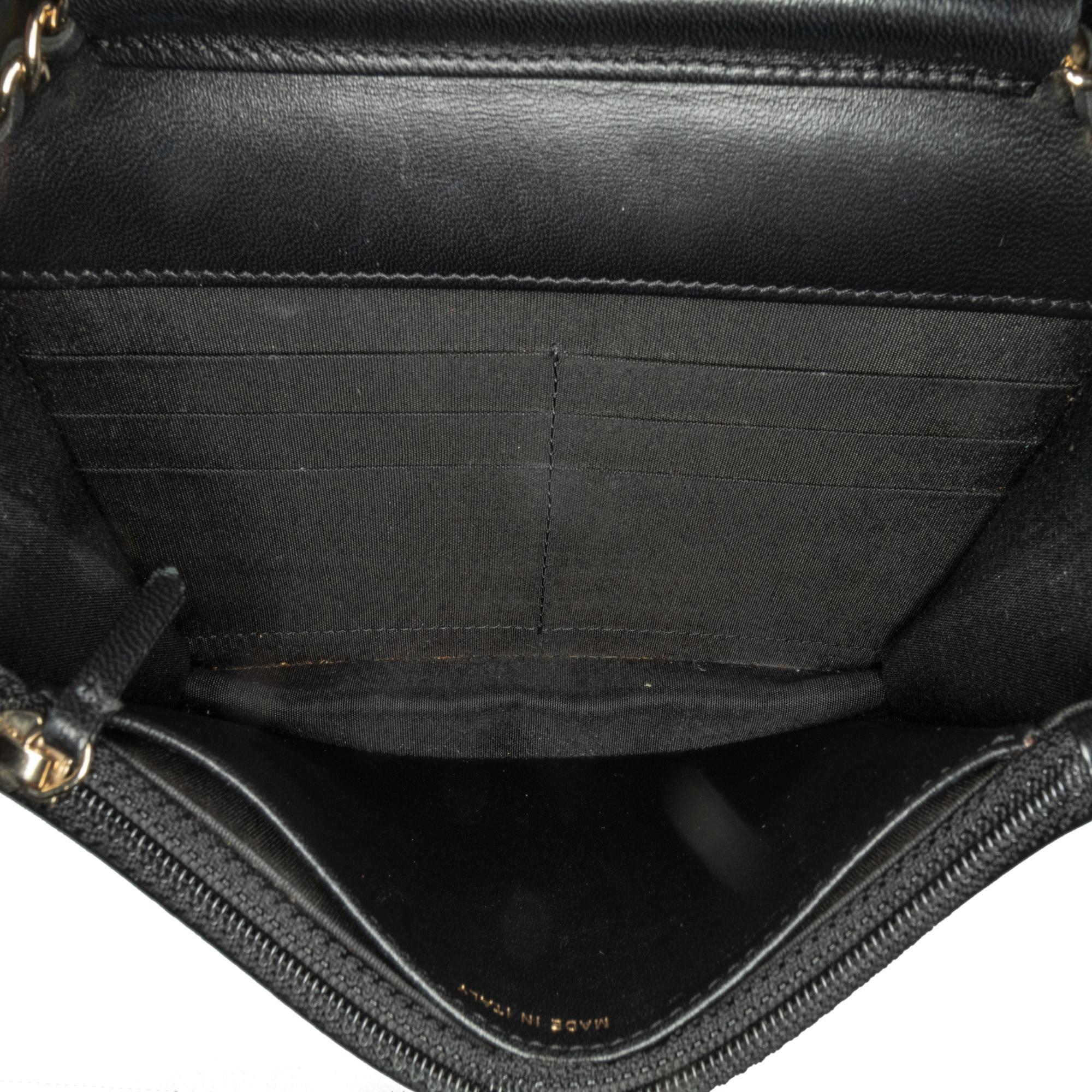 Chanel Glazed Calfskin Pearl Charms Wallet On Chain (SHG-slyTlx)