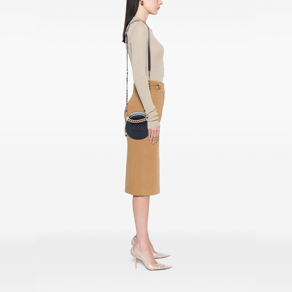 Chanel Glazed Calfskin Round As Earth Evening Bag
