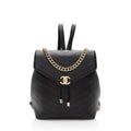 Chanel Chevron Grained Calfskin CC Backpack