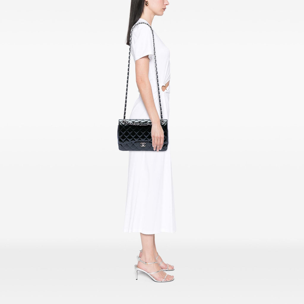 Chanel Jumbo Classic Patent Double Flap