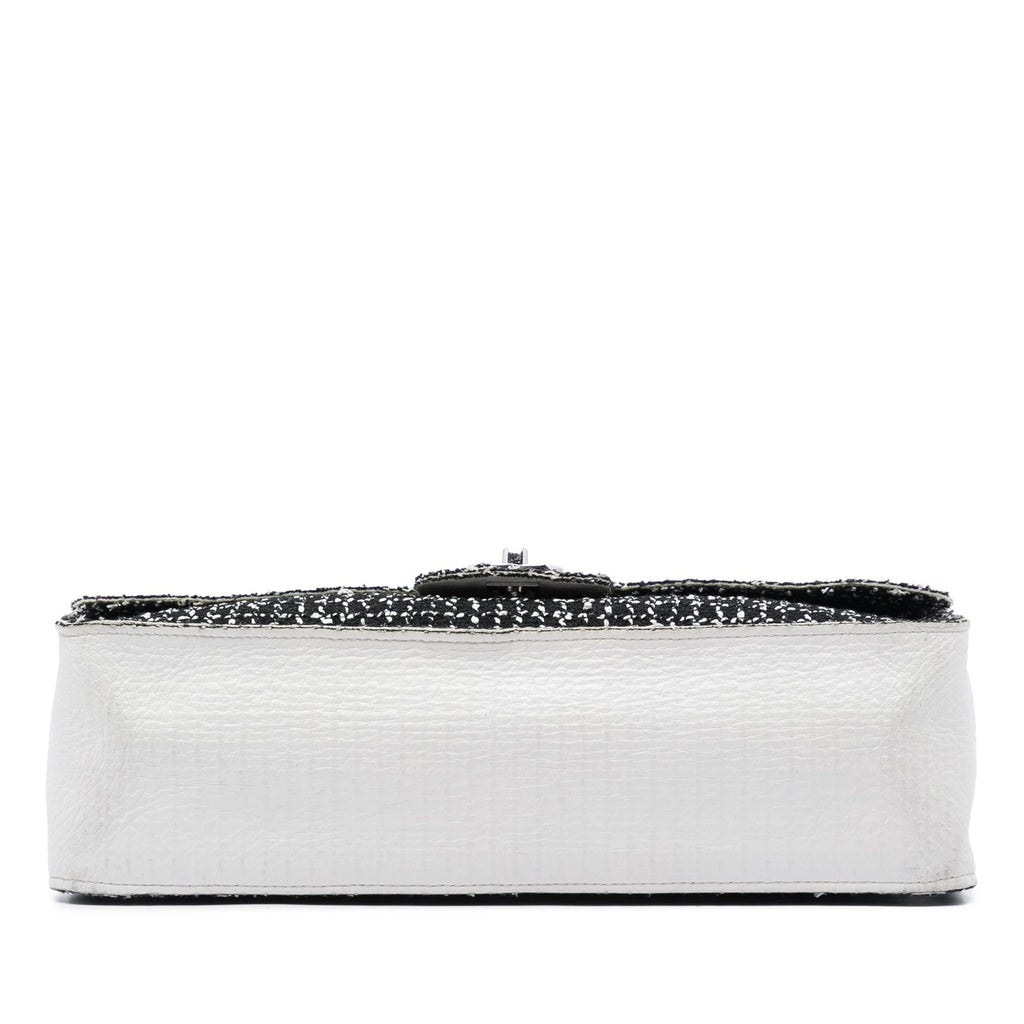 Chanel Jumbo Classic Tweed and Calfskin Single Flap