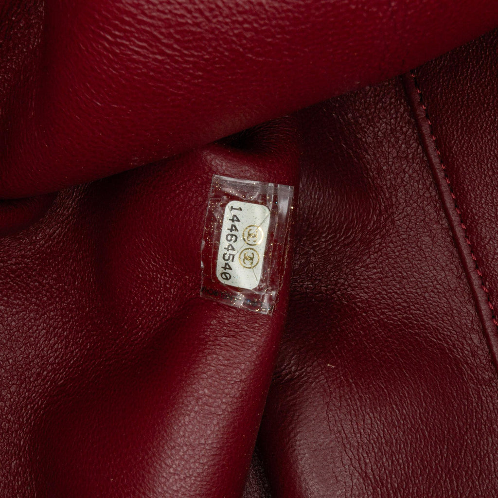Chanel Jumbo Quilted Glazed Calfskin Clams Pocket Flap
