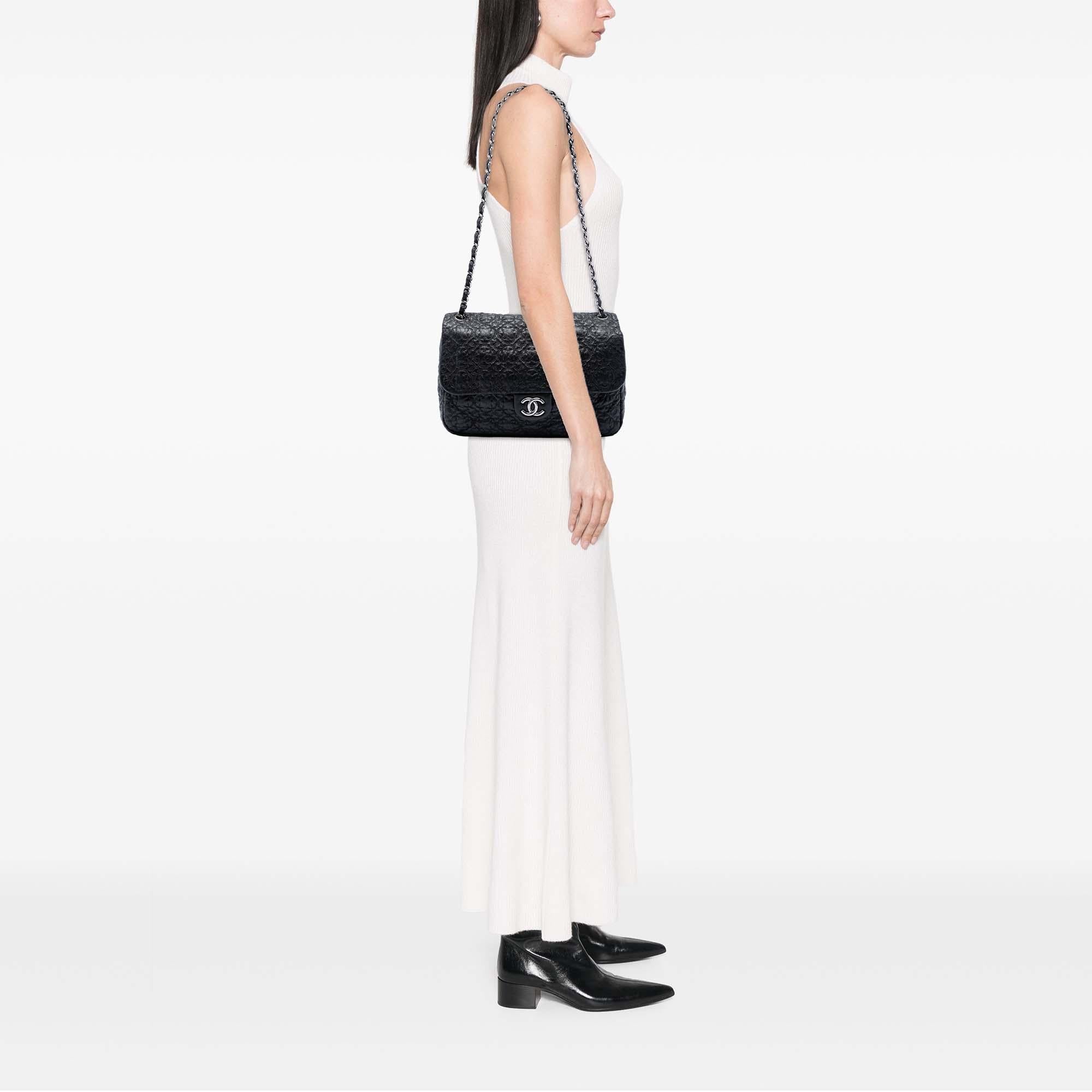 Chanel Jumbo Quilted Vinyl Rock In Moscow Single Flap