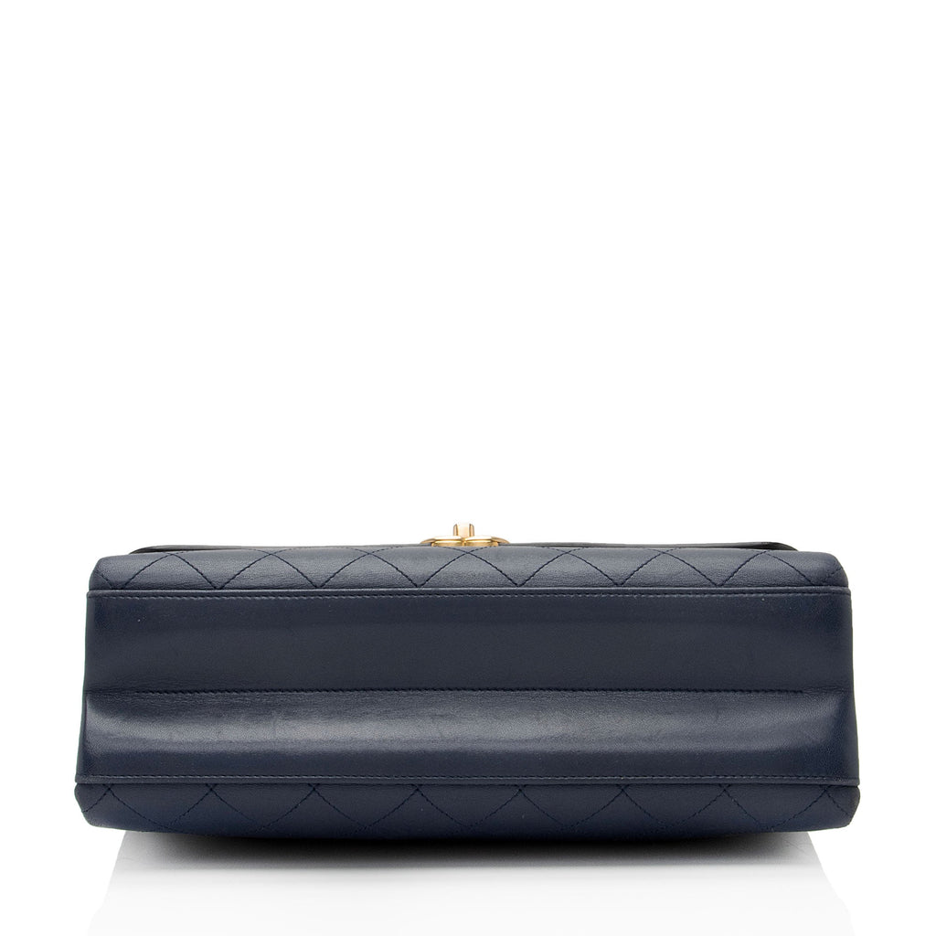 Chanel Lambskin Coco Lux Top Handle Flap Bag (SHF-E3U0SX)