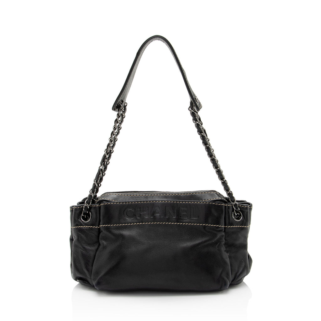 Chanel Lambskin LAX Accordion Shoulder Bag (SHF-8qR2yb)