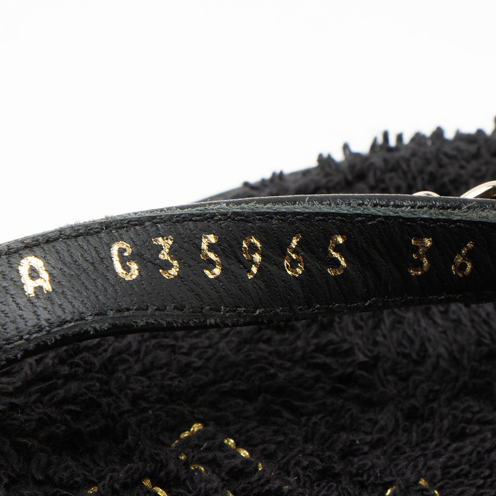 Chanel Lambskin Terrycloth Chain CC Thong Sandals - Size 6 / 36