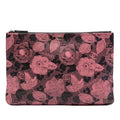 Chanel Large CC Quilted Calfskin Camellia Printed O Case Clutch