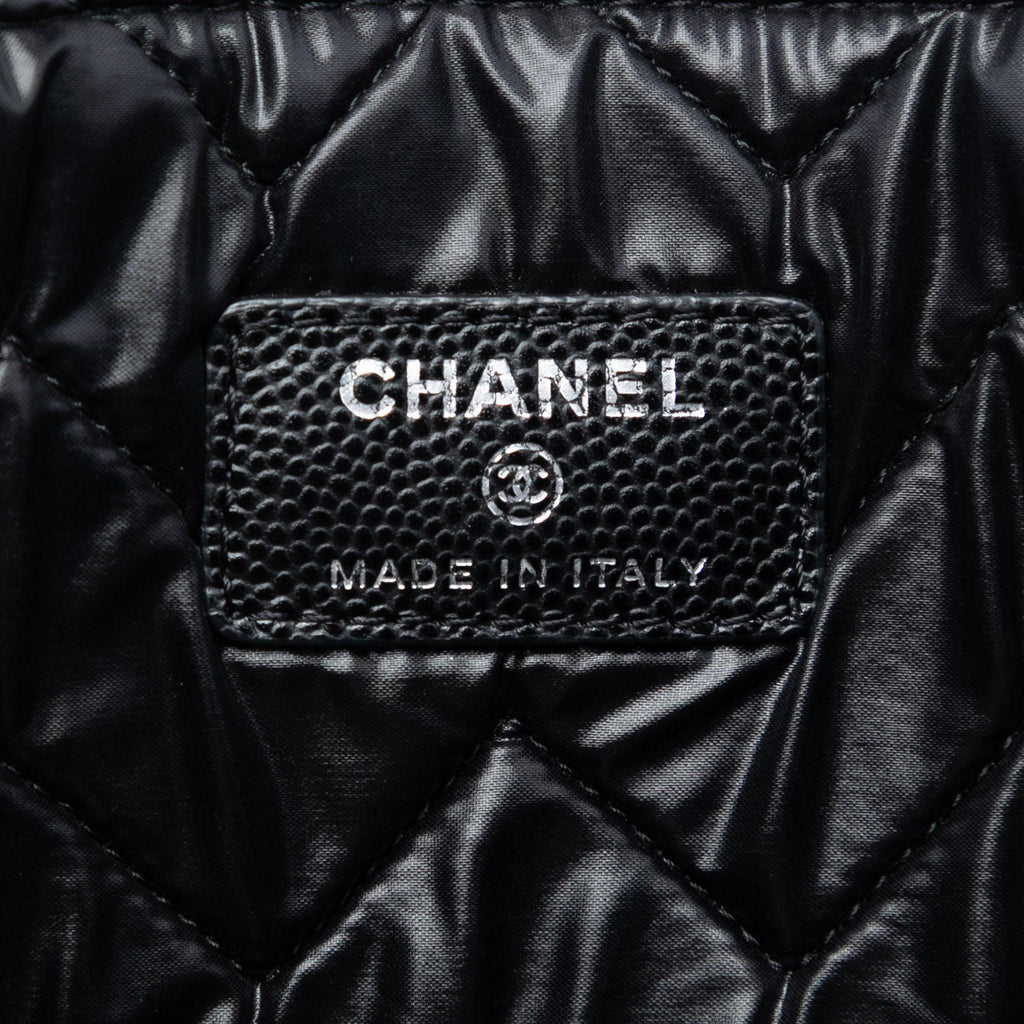 Chanel Large Chevron Caviar O Case Clutch