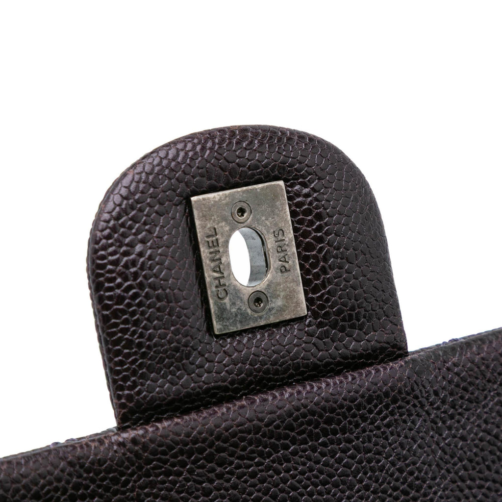 Chanel Large Classic Caviar Easy Zip Flap