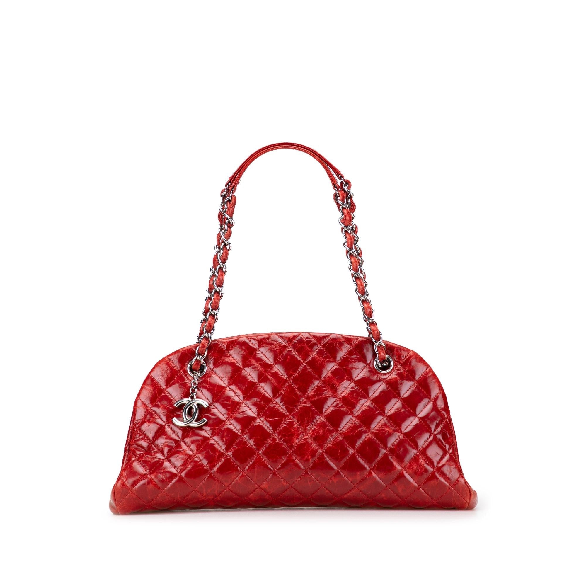 Chanel Large Glazed Calfskin Mademoiselle Bowling Bag