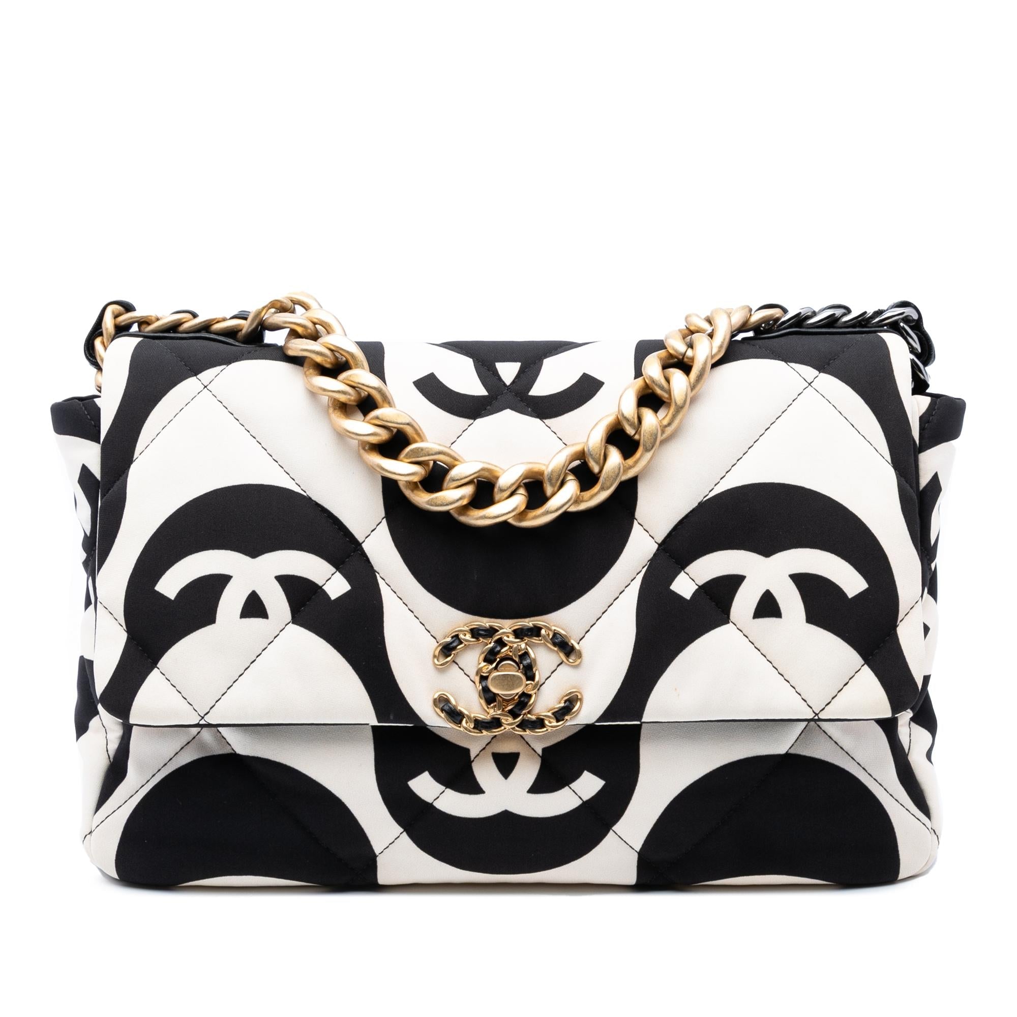 Chanel Large Printed Silk 19 Flap