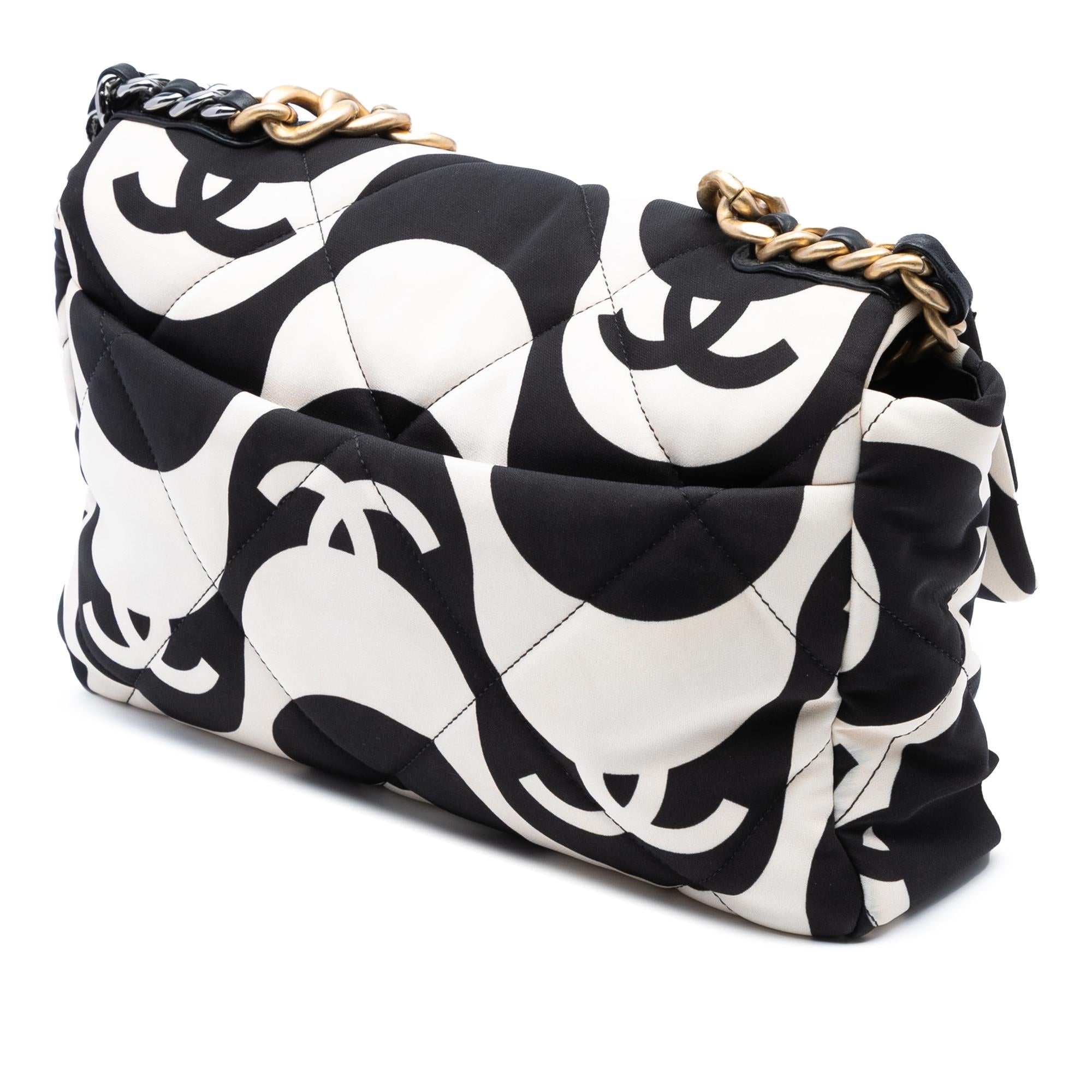 Chanel Large Printed Silk 19 Flap