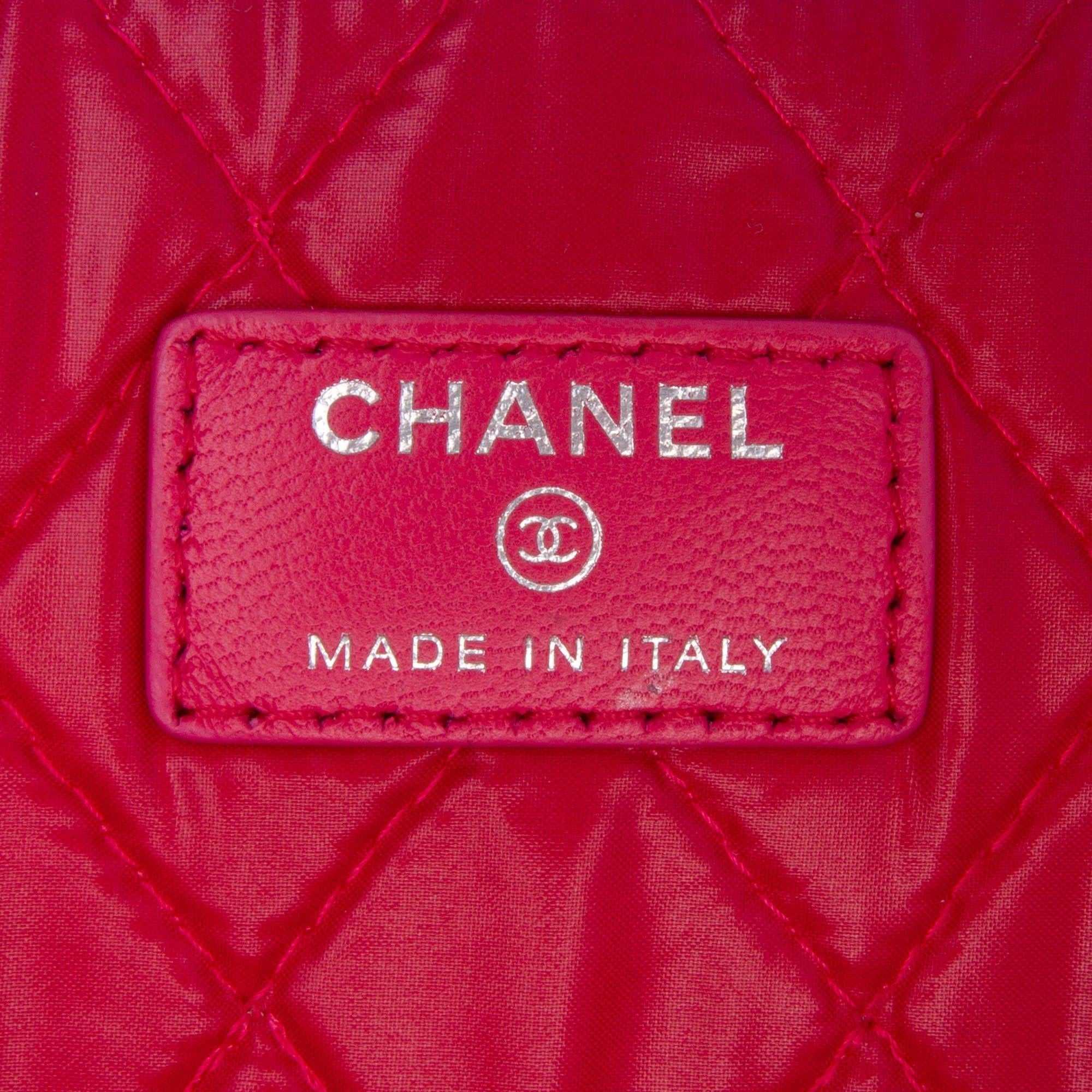 Chanel Large Quilted Patent O Case Clutch
