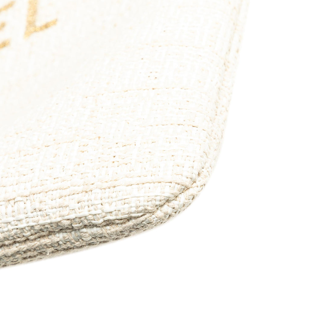 Chanel Large Raffia Deauville O Case Clutch