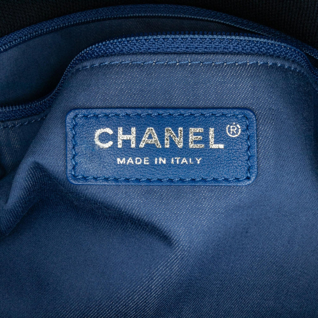 Chanel Maxi Multicolor Stripe Jersey Rope Flap