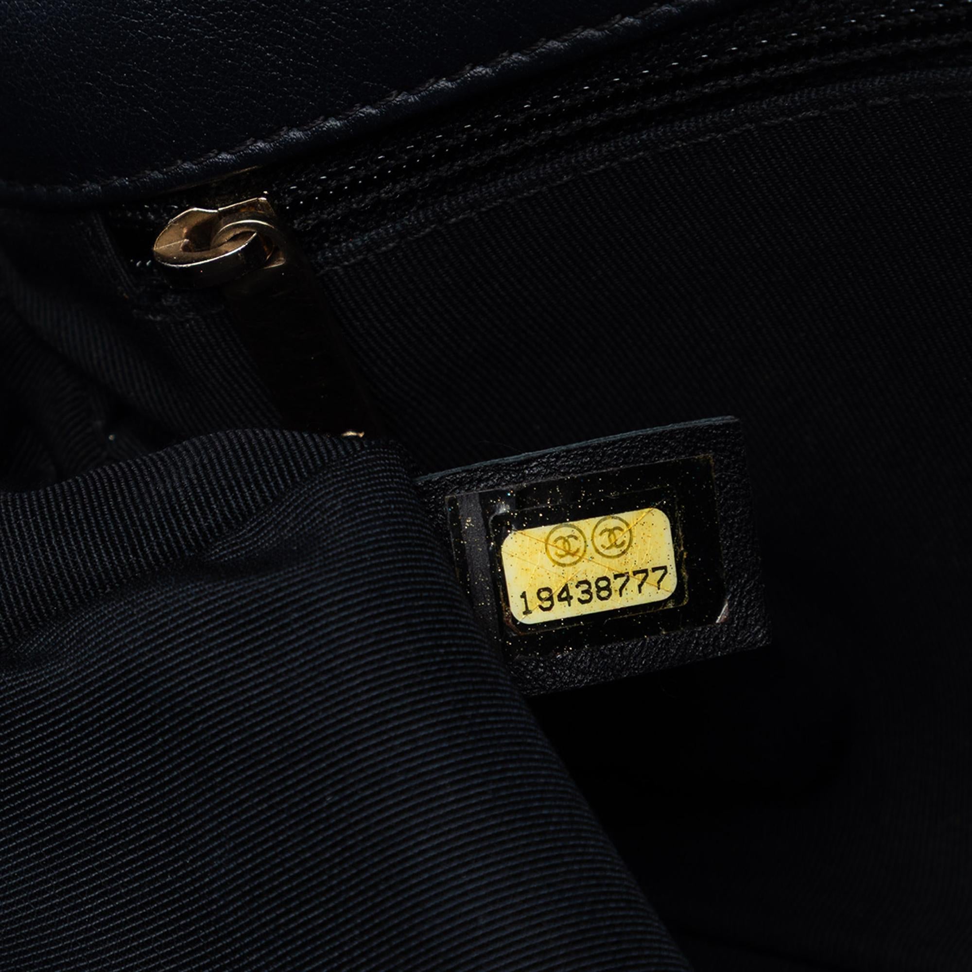 Chanel Medium Bicolor Calfskin Graphic Flap
