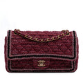 Chanel Medium Braided Classic Tweed Single Flap