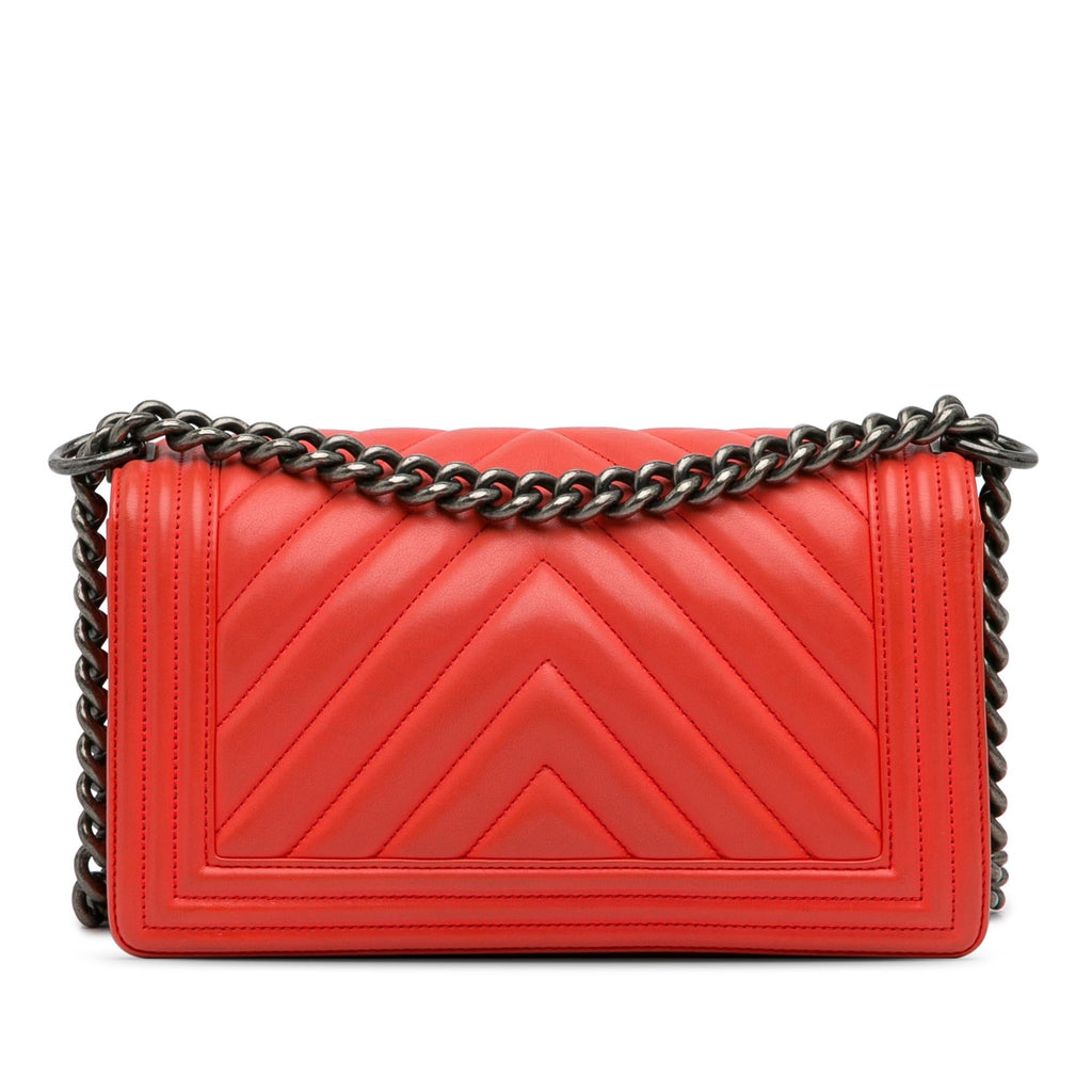 Chanel Medium Calfskin Chevron Boy Flap