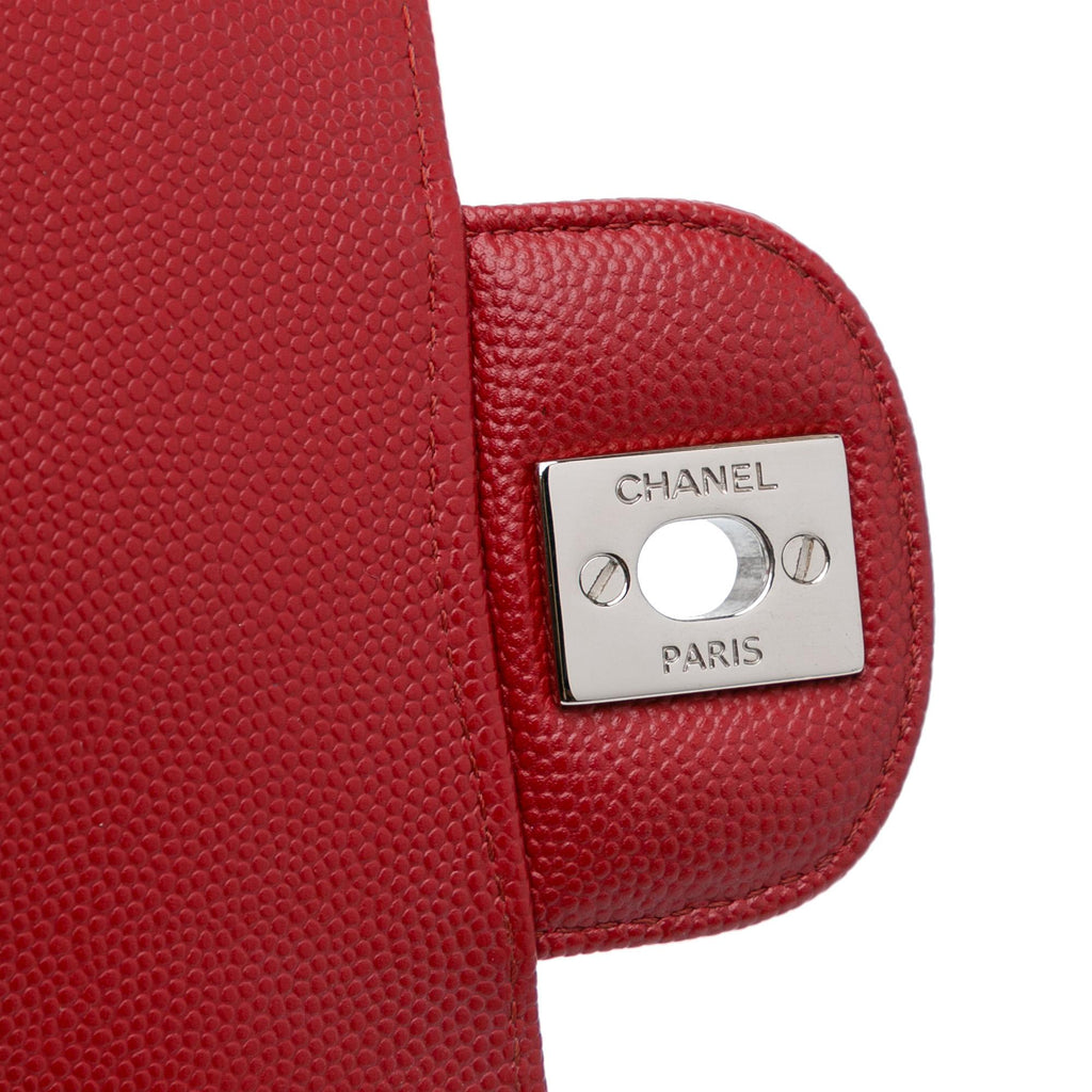 Chanel Medium Classic Chevron Caviar Double Flap
