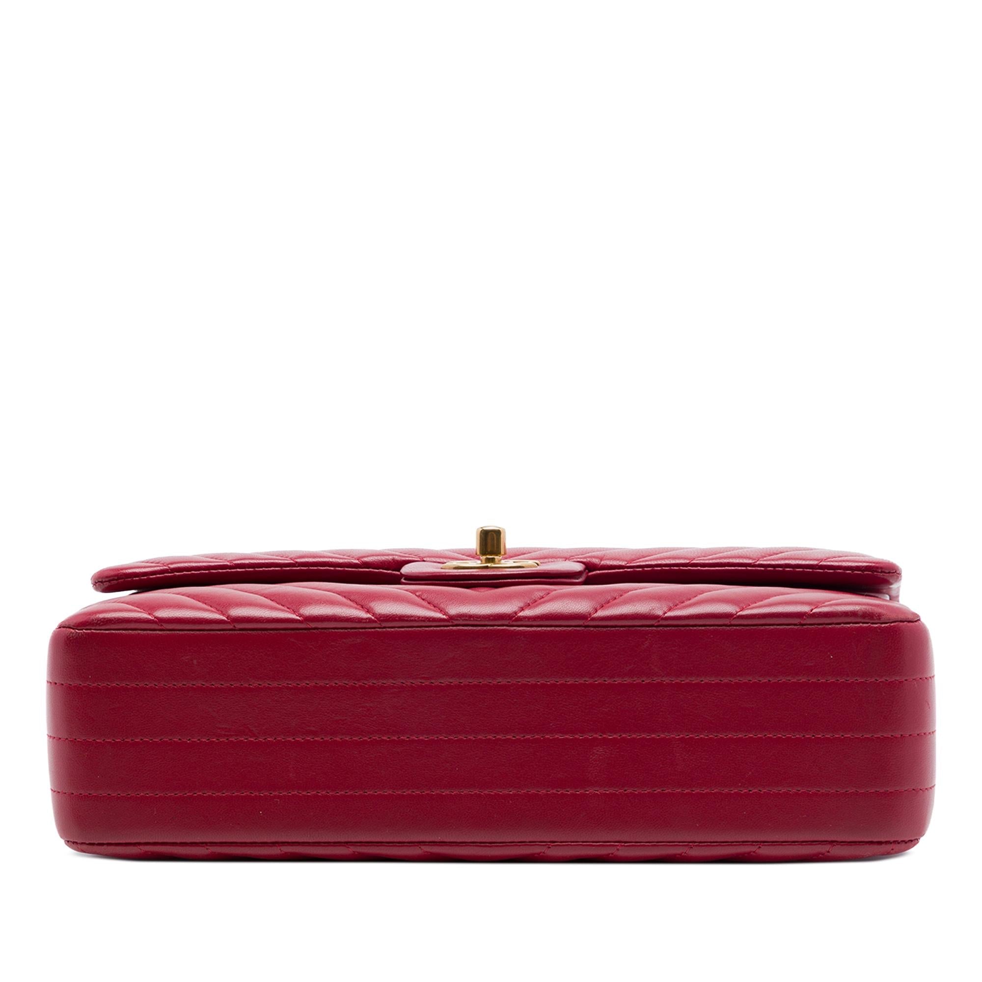 Chanel Medium Classic Chevron Lambskin Double Flap