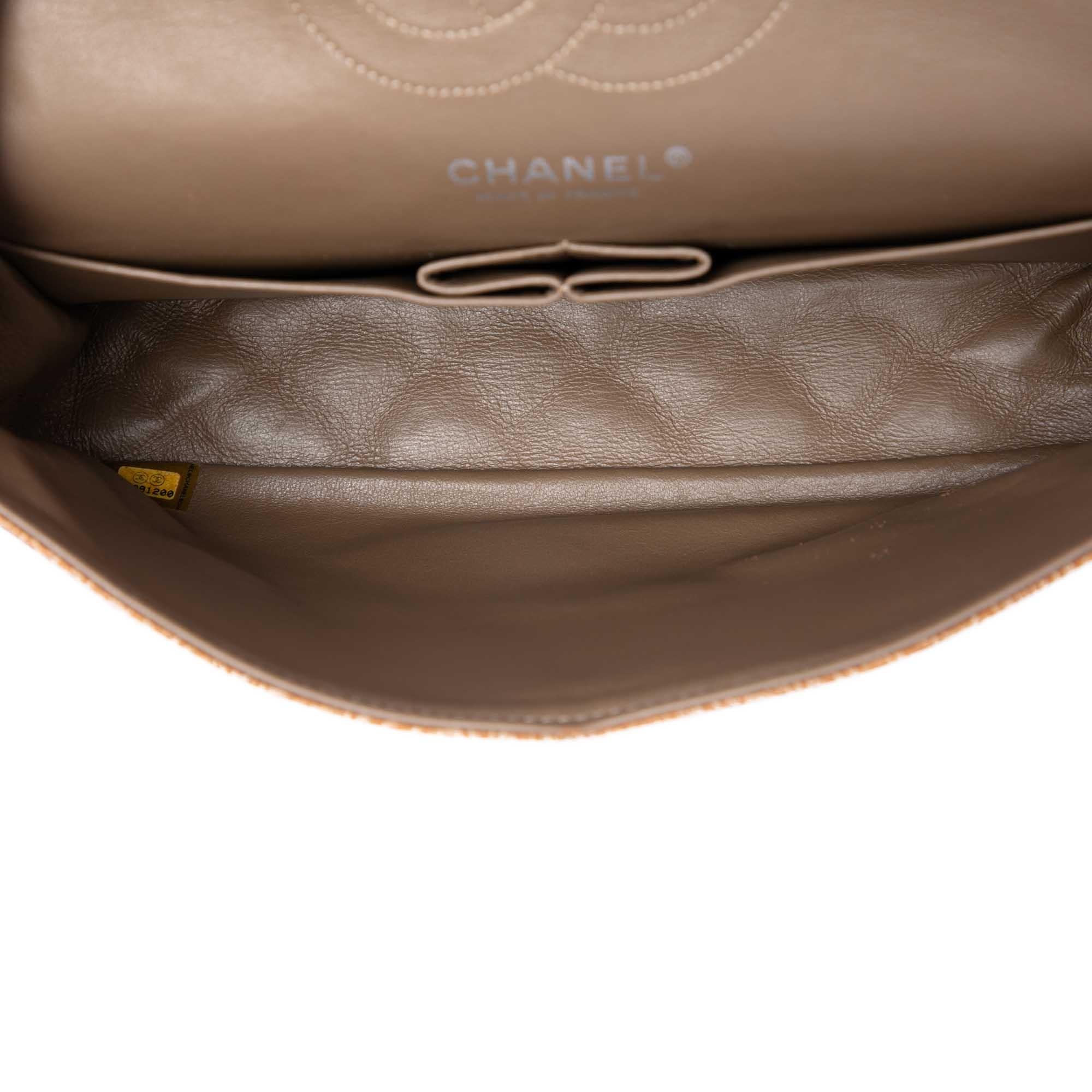 Chanel Medium Classic Crinkled Patent Double Flap