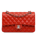 Chanel Medium Classic Lambskin Double Flap (SHG-hCviYB)