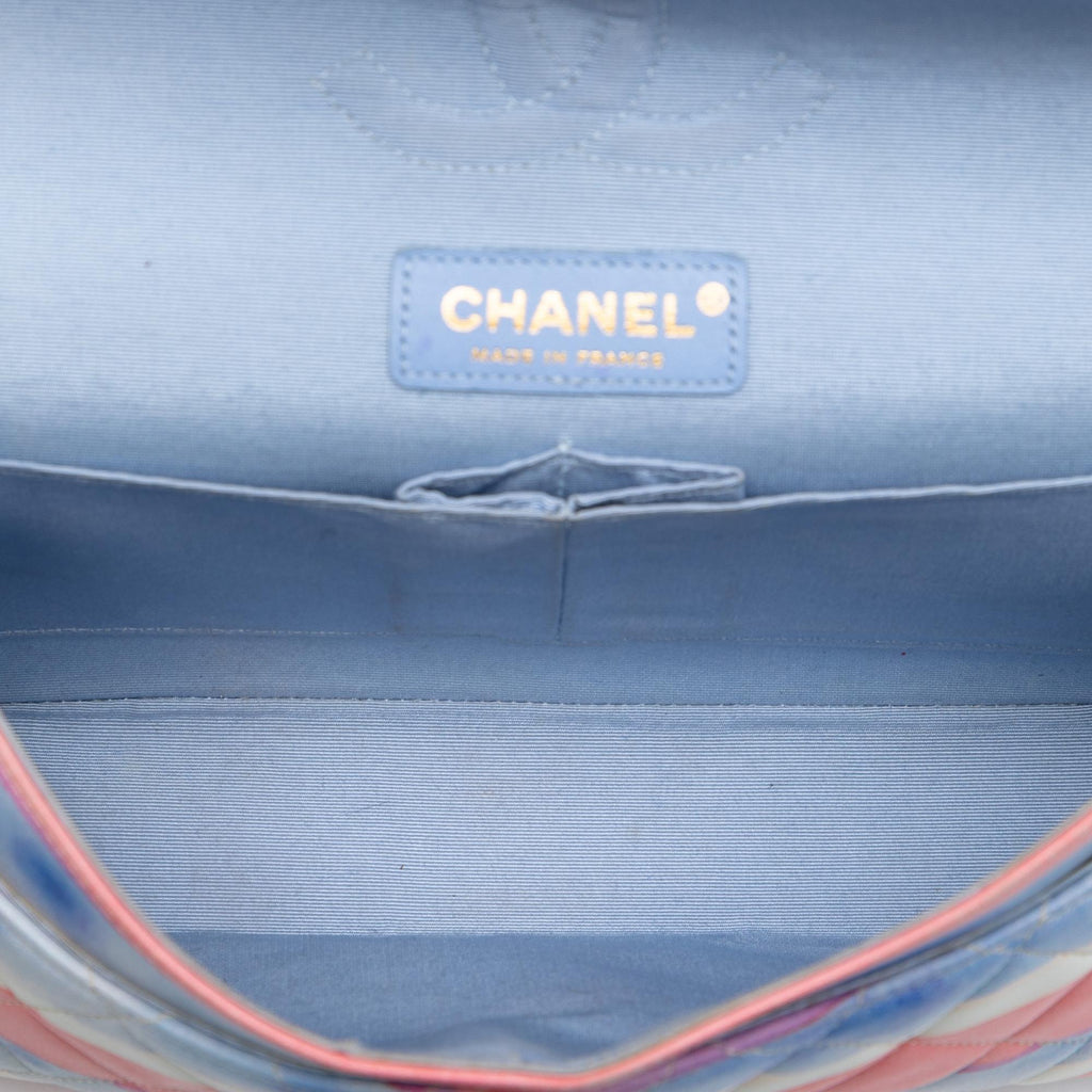 Chanel Medium Classic Printed Lambskin Watercolor Double Flap