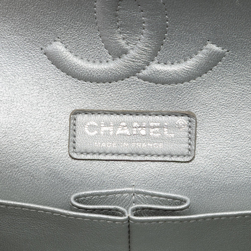 Chanel Medium Classic Quilted Tweed and Metallic Lambskin Double Flap