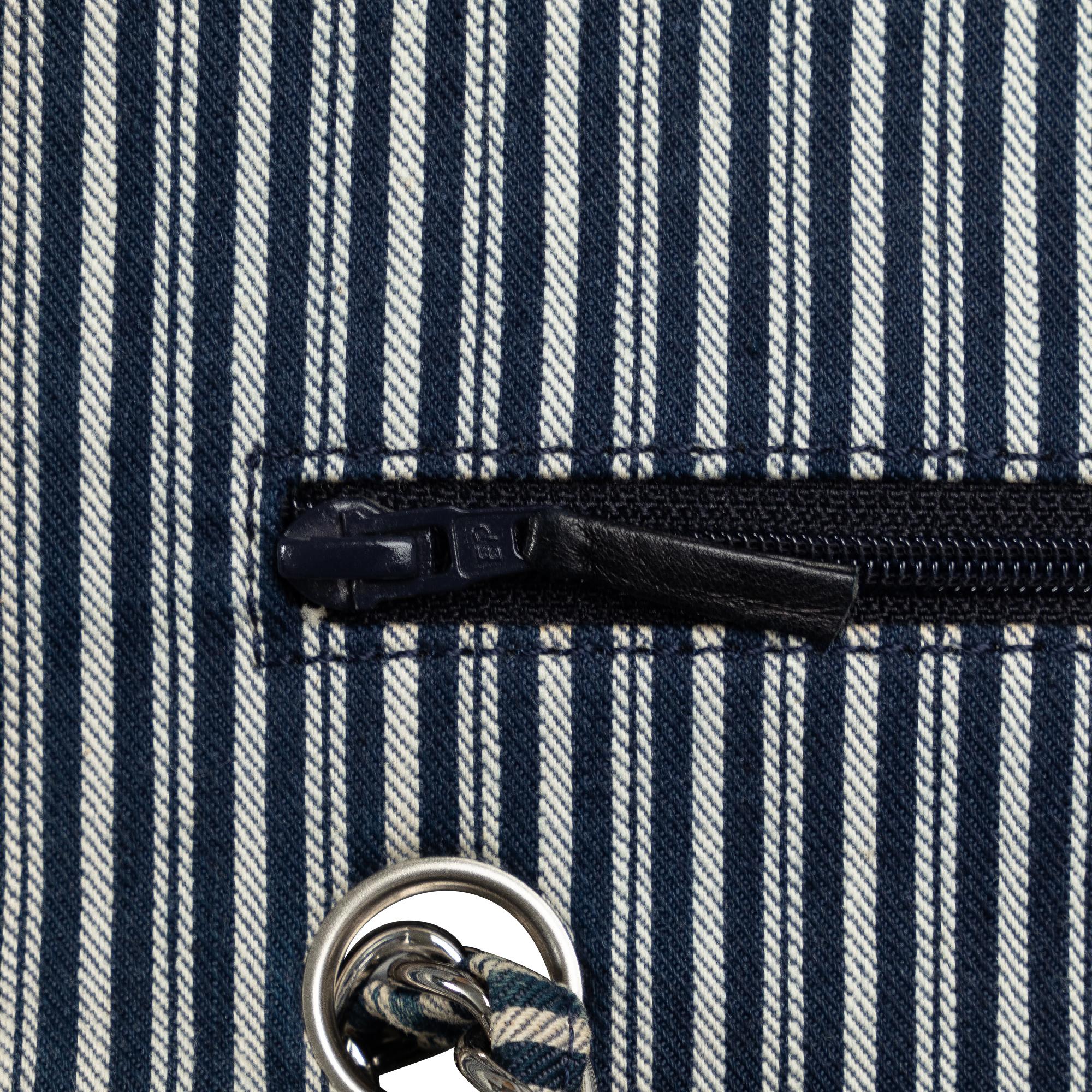 Chanel Medium Cotton Striped Double Flap