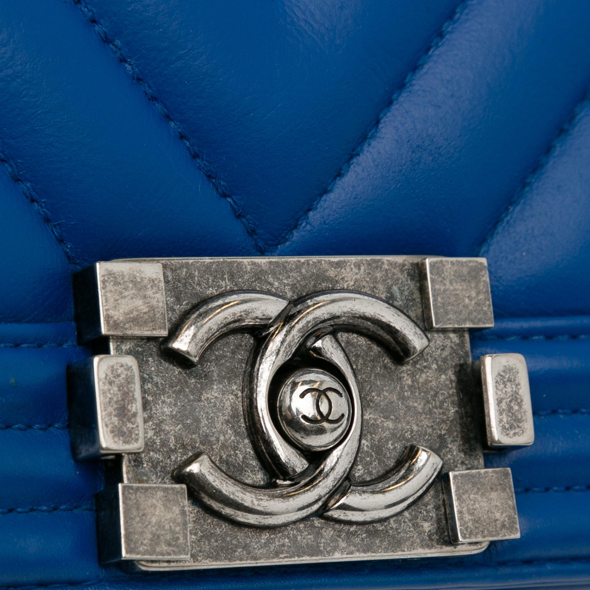 Chanel Medium Lambskin Chevron Boy Flap