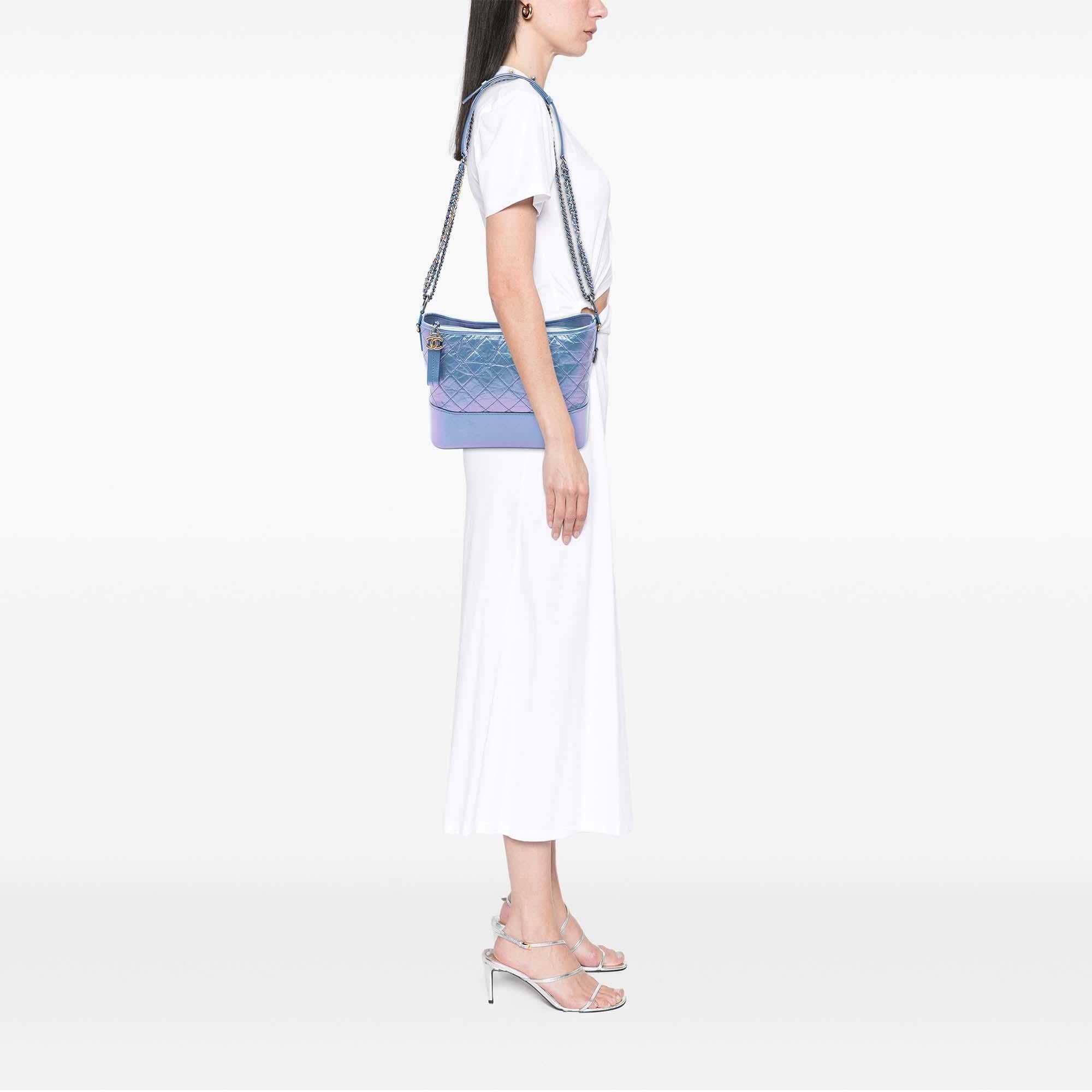 Chanel Medium Quilted Iridescent Lambskin and Calfskin Gabrielle Hobo