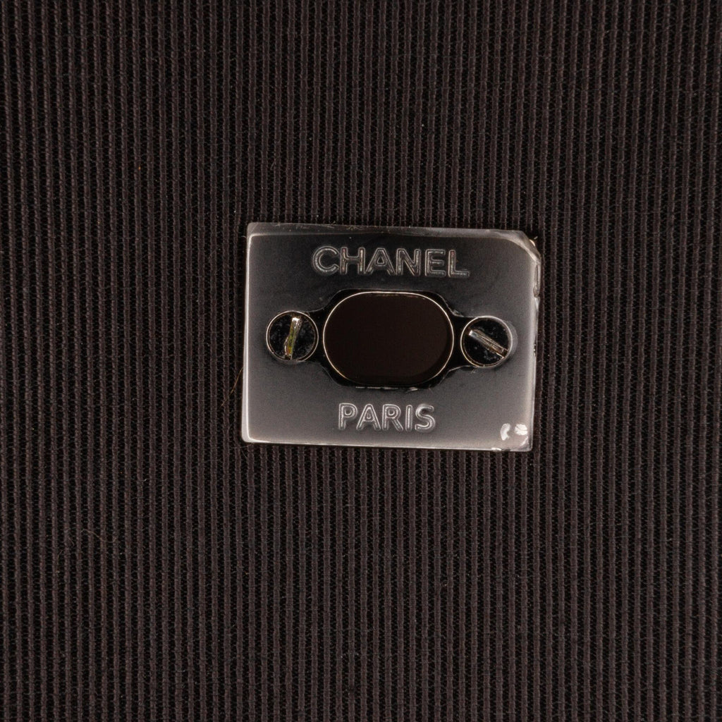 Chanel Medium Quilted Lambskin Grosgrain Two Tone Flap Bag