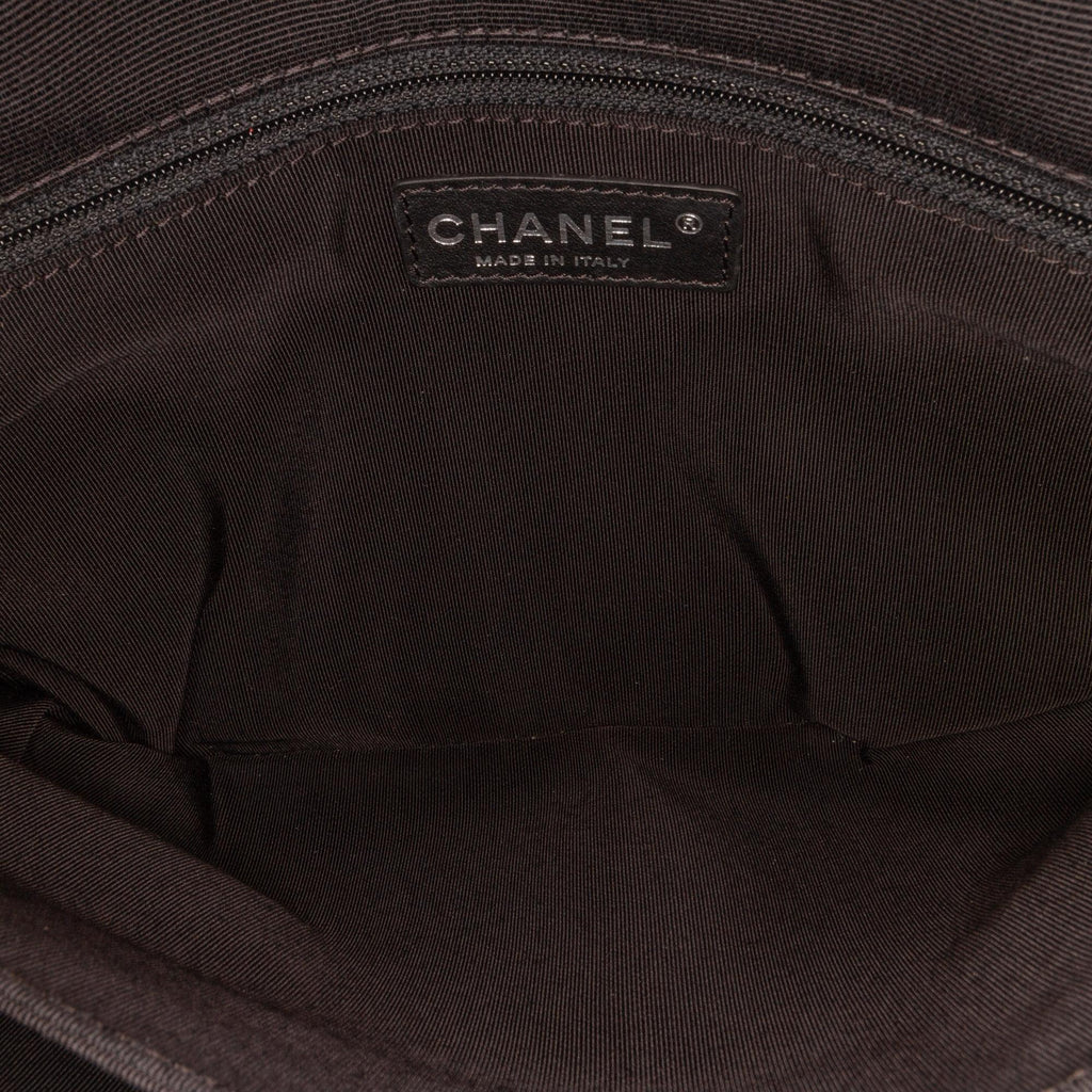 Chanel Medium Quilted Lambskin Grosgrain Two Tone Flap Bag