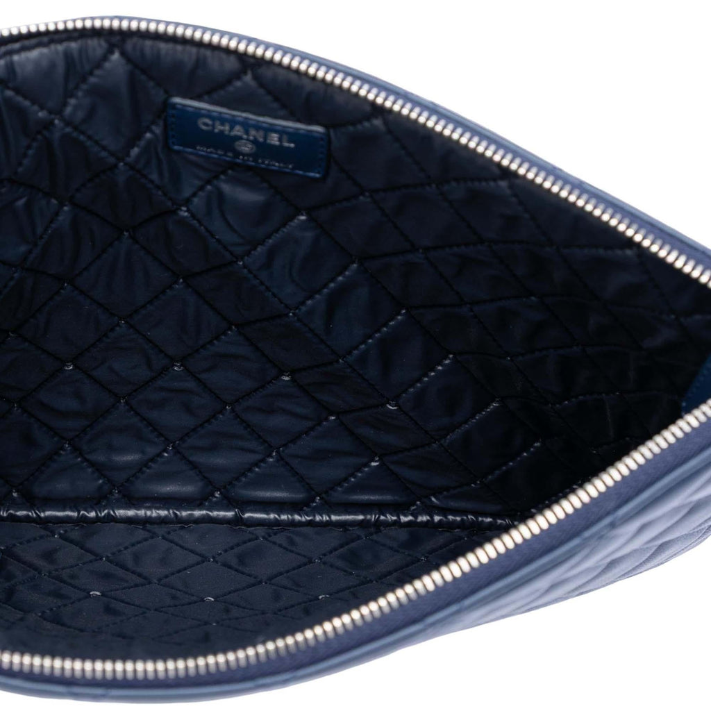 Chanel Medium Quilted Lambskin O Case Clutch