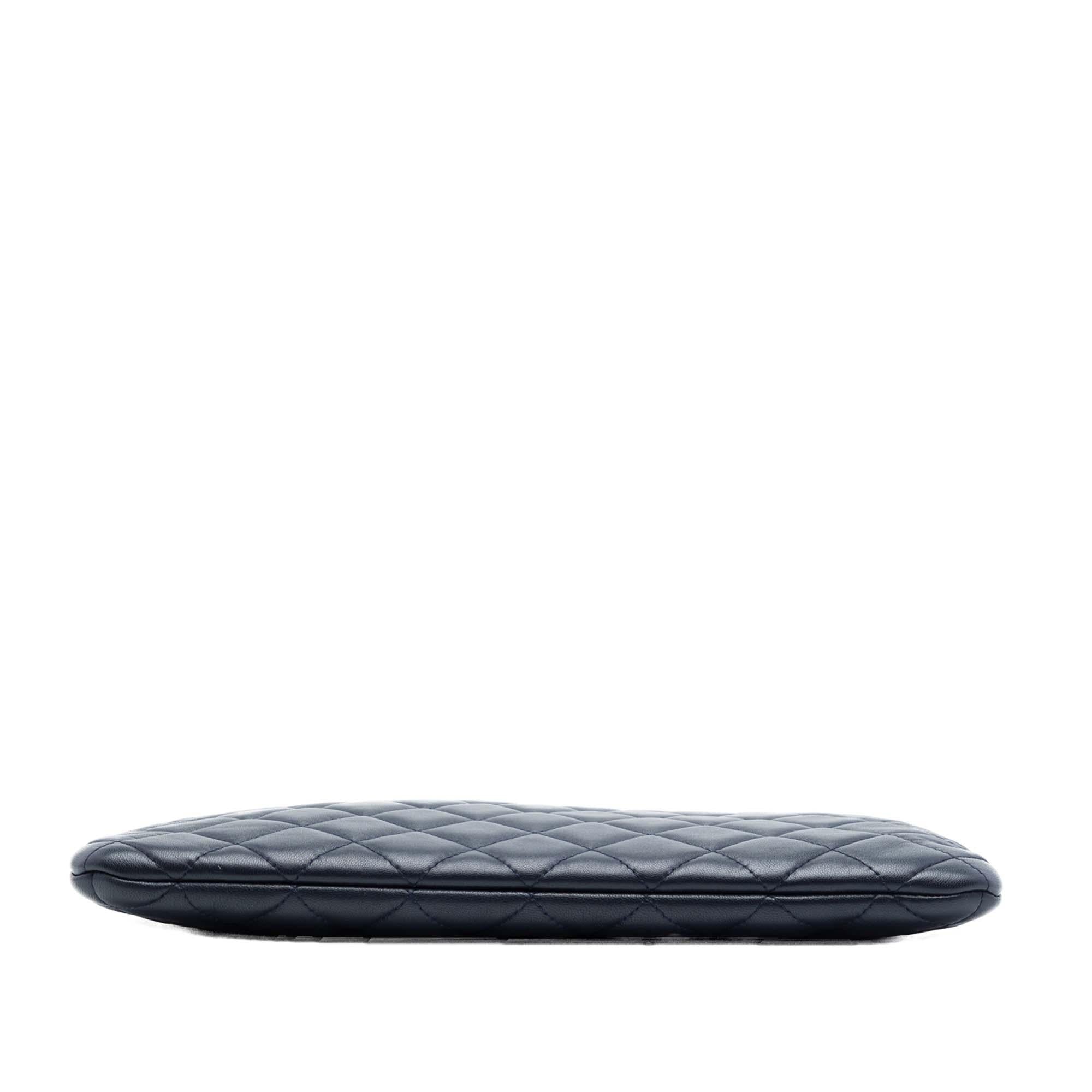 Chanel Medium Quilted Lambskin O Case Clutch