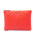Chanel Medium Quilted Lambskin O Case Clutch
