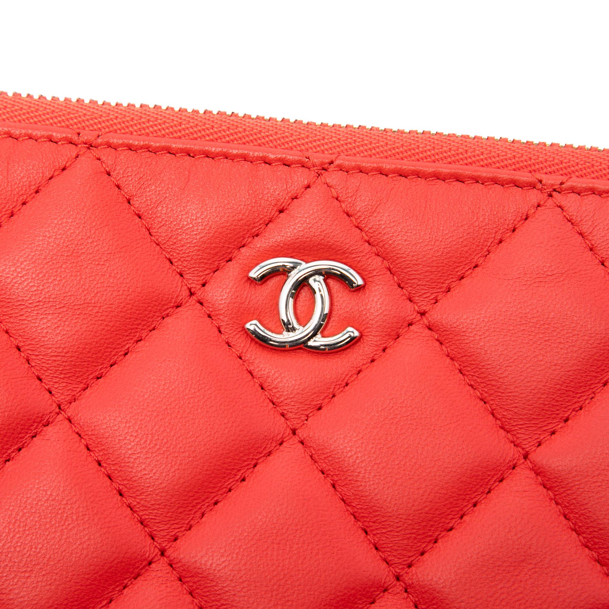 Chanel Medium Quilted Lambskin O Case Clutch