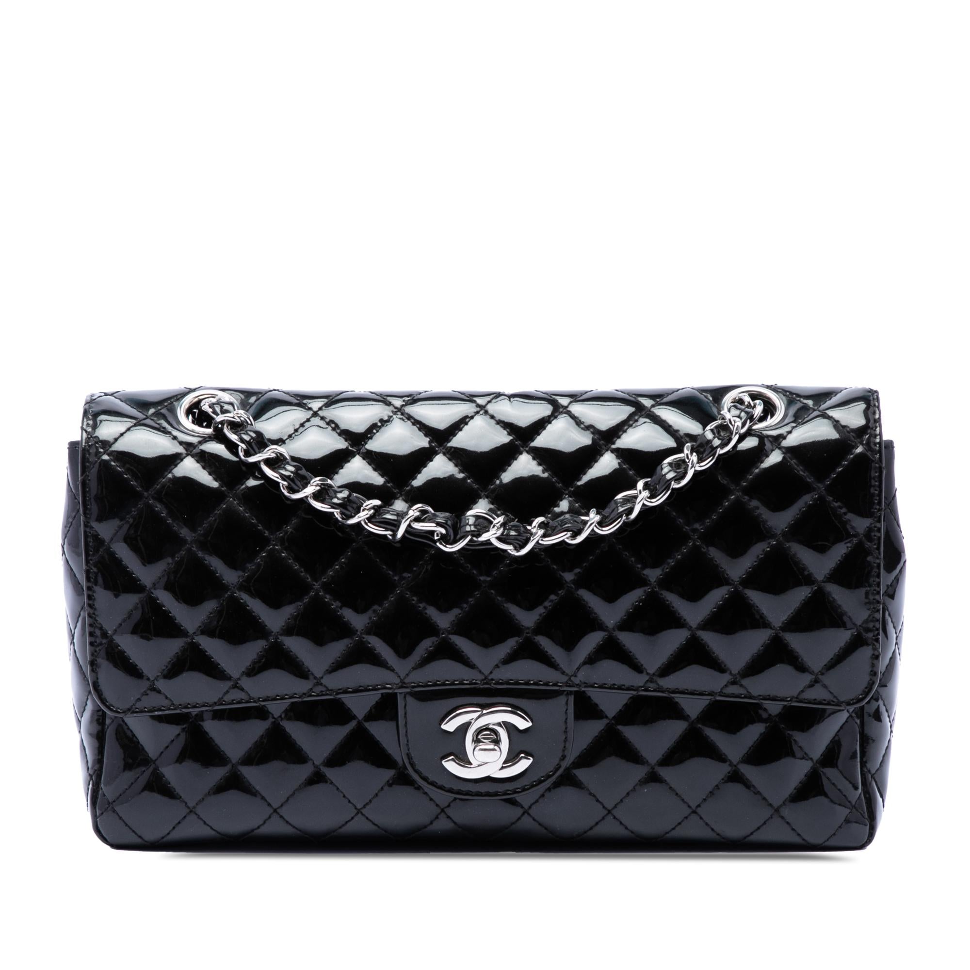 Chanel Medium Quilted Patent Secret Label Flap