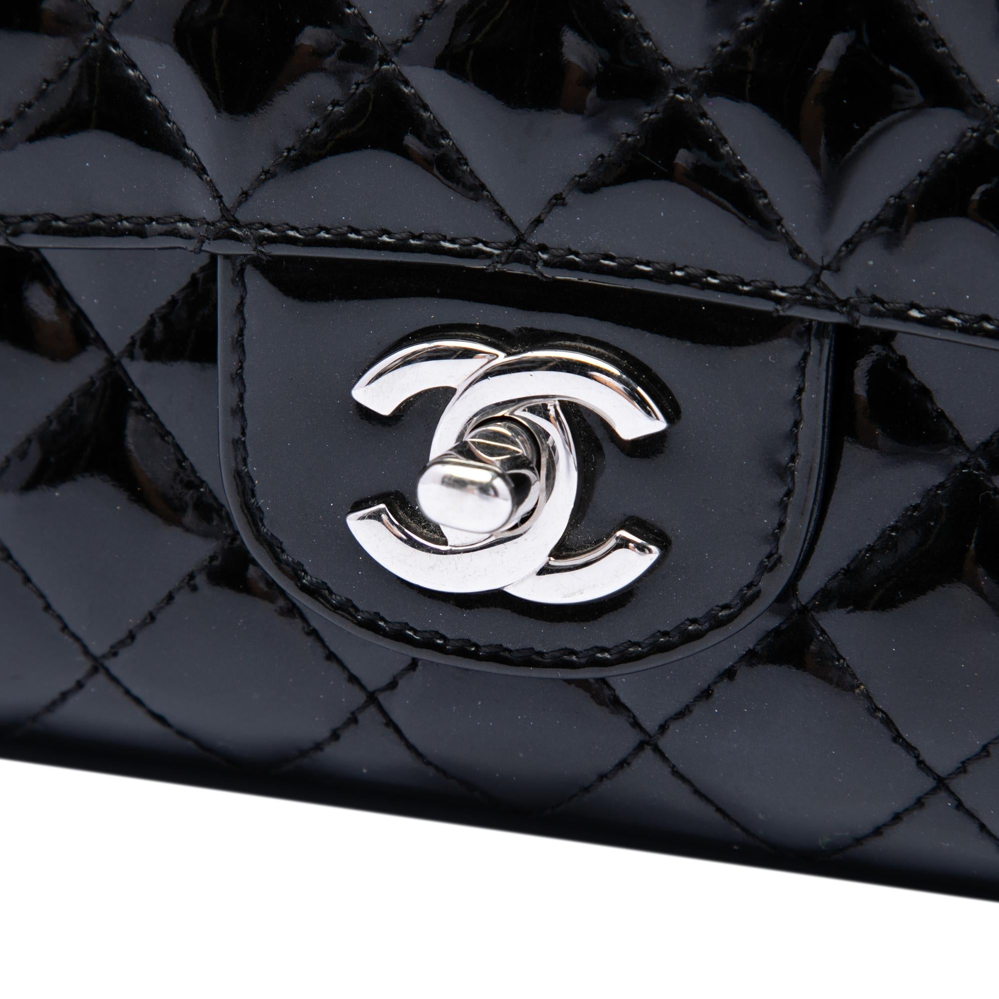 Chanel Medium Quilted Patent Secret Label Flap