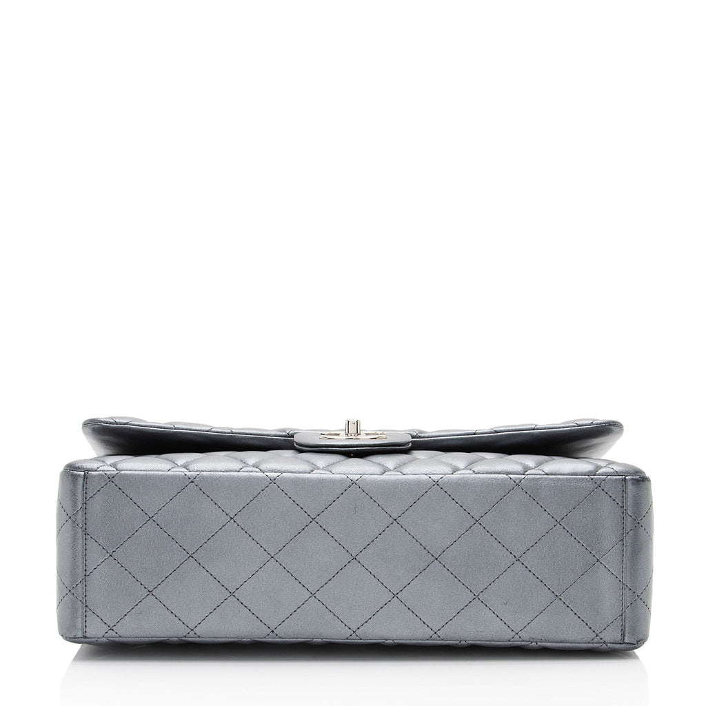 Chanel Metallic Lambskin Classic Maxi Double Flap Bag