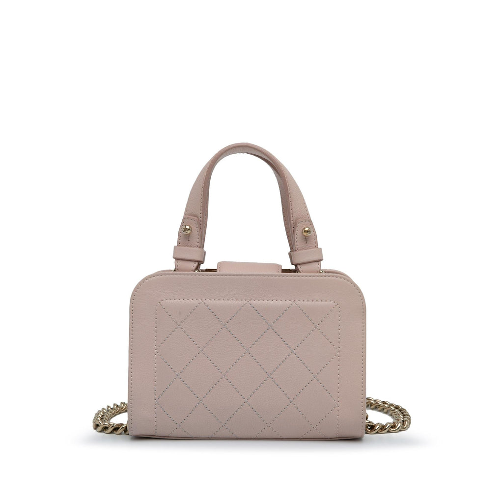 Chanel Mini Calfskin Label Click Shopping Tote (SHG-2qUZVI)