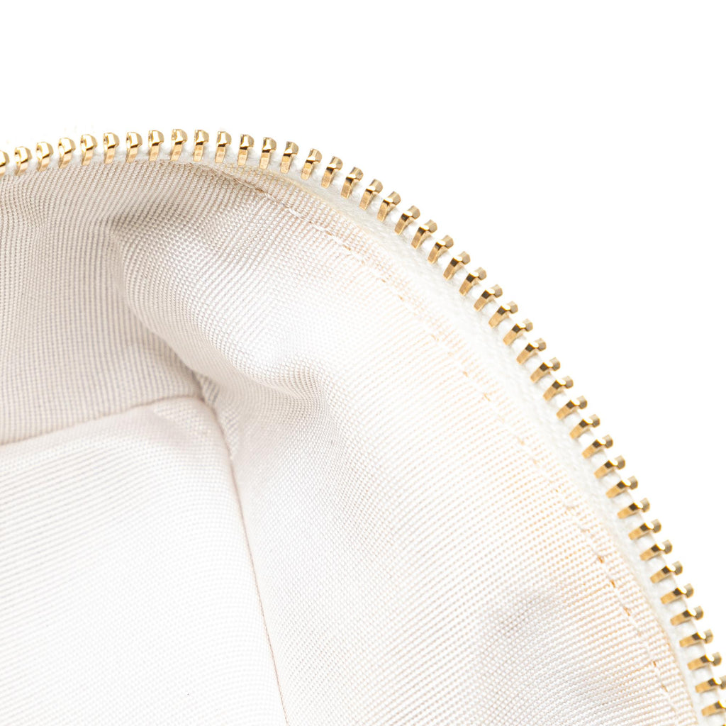Chanel Mini Caviar Chain Zip Around Vanity Case