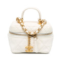 Chanel Mini Caviar Chain Zip Around Vanity Case (SHG-D8x2OZ)