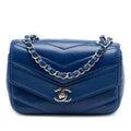 Chanel Mini Caviar Chevron Data Center Envelope Flap