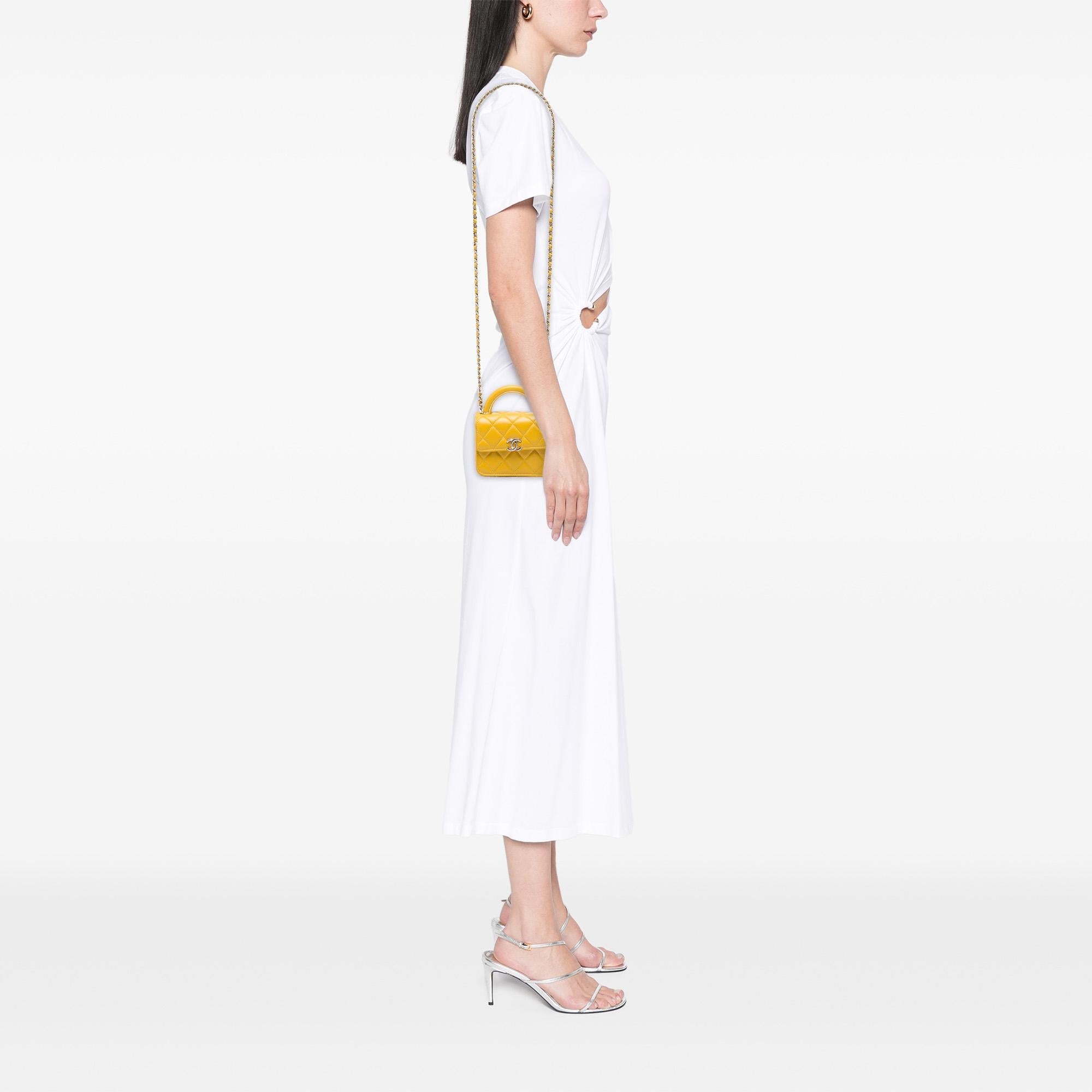 Chanel Mini Lambskin Paris Le19M Charming Top Handle Flap
