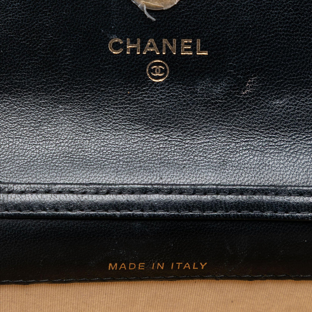 Chanel Mini Lambskin Pearl Crush Clutch with Chain