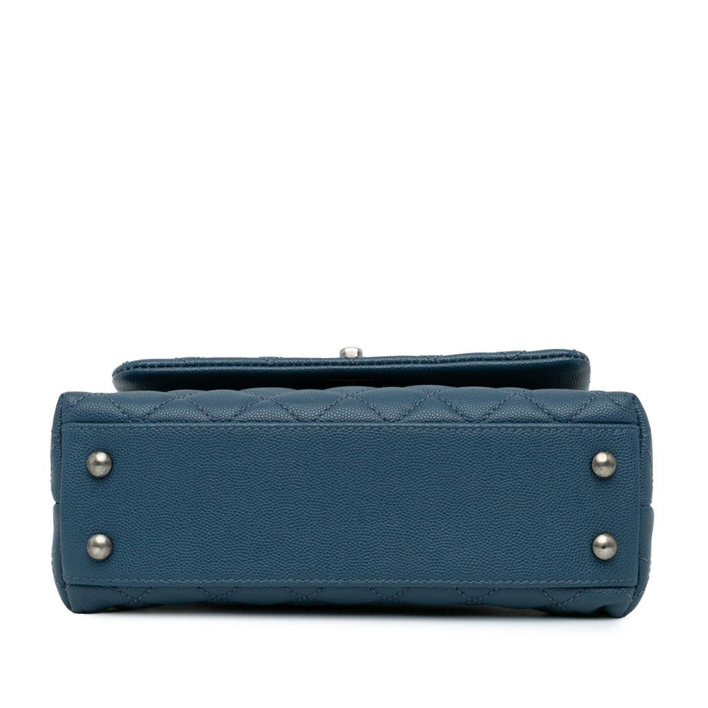 Chanel Mini Quilted Caviar Coco Top Handle Bag