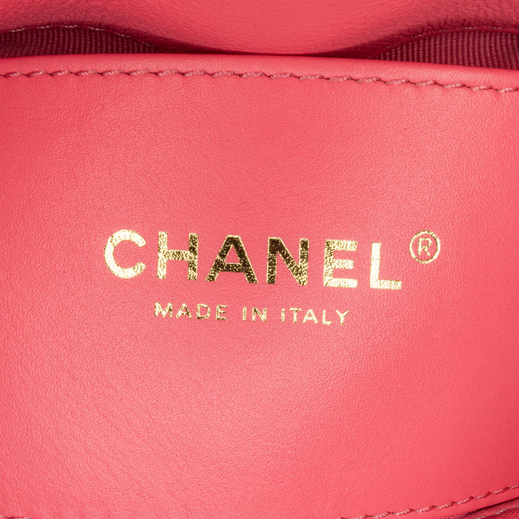 Chanel Mini Quilted Lambskin Acrylic Coco Love Flap